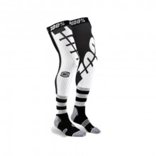 100% REV Knee Brace Performance Moto Black/White Socks