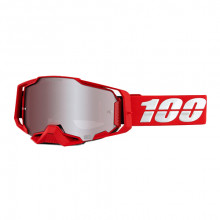 100% OCHELARI 100% ARMEGA Goggle WAR Red - HiPER Silver Mirror Lens