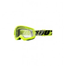100% STRATA 2 Goggle Fluo/Yellow - Clear Lens